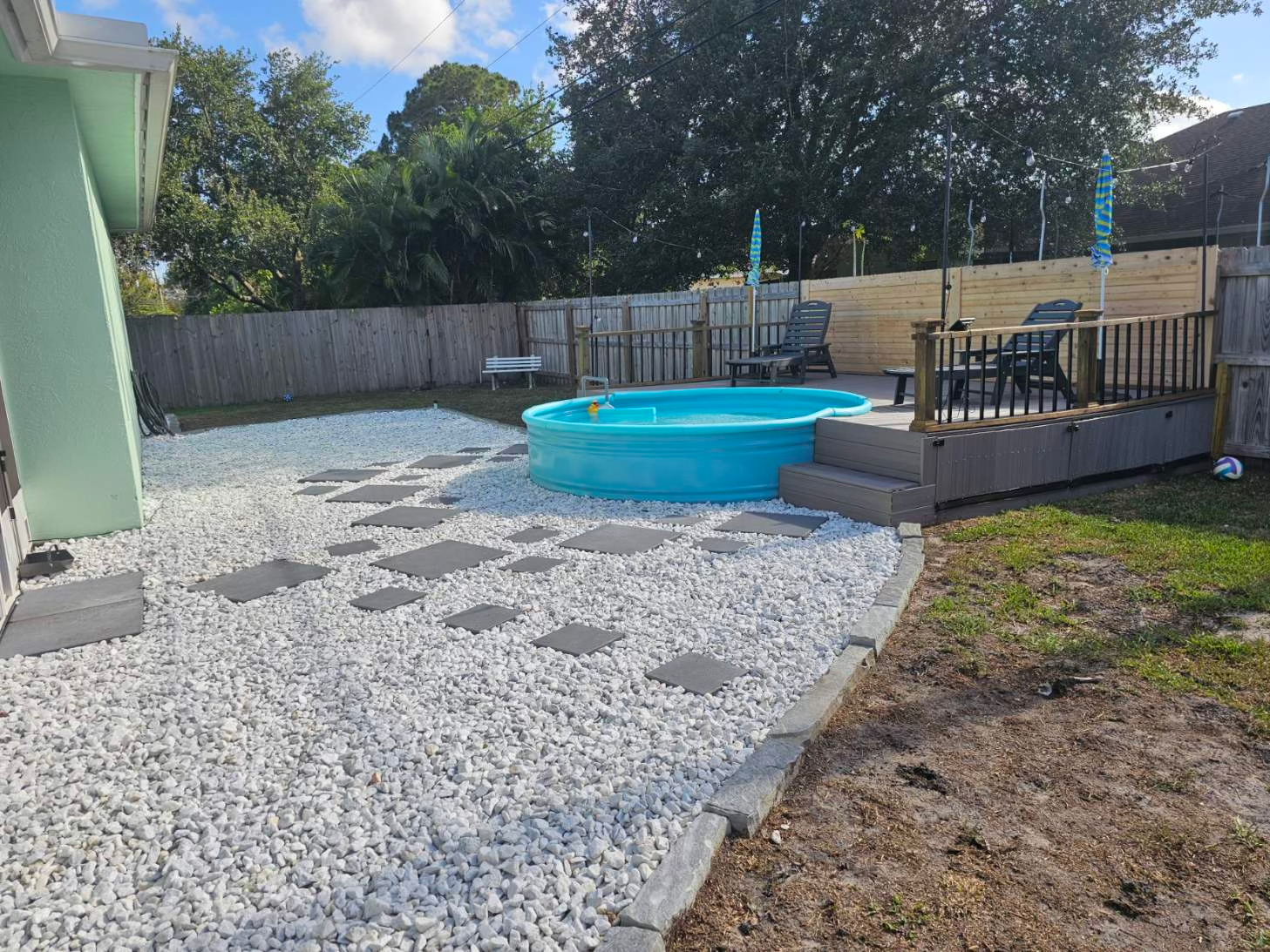 Backyard at 3602 SW Savona Boulevard